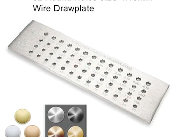 Tungsten Carbide Wire Drawplate, for Jewelry Making Repair, Jewelry Craft Processing Steel Tool, with 52 Round Holes Jeweler Crafting Tools