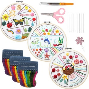 Beginner Embroidery Kit, Embroidery Starter Kit, Modern Embroidery kit, Learn Embroidery, Hand Embroidery Kit Beginner,Embroidery Stitch Kit