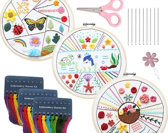 Beginner Embroidery Kit, Embroidery Starter Kit, Modern Embroidery kit, Learn Embroidery, Hand Embroidery Kit Beginner,Embroidery Stitch Kit