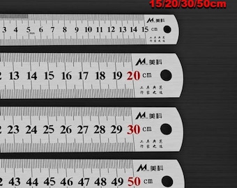Metal Ruler, Multiple Sizes, Stainless Steel Double Sided Straight, Centimeter Metric Scale, Measuring Tool, Drawing Kit, Sewing Accessories