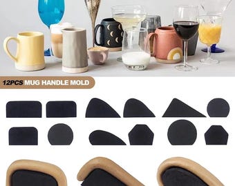 12 Pièces Formes De Poignée De Tasse En EVA - Outils De Poterie Variés Pour Créations Uniques