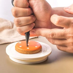 Mini-Plattenspieler,Töpferscheibe,Kunststoff,Drehplatte,Töpferscheibe,Mandala-Punktierungswerkzeug, Cookie-Dekorationsplattform, Handwerksherstellung