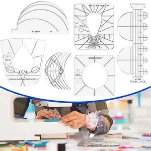 quilting ruler set, quilting template, sewing templates, quilt pattern ruler, quilter's ruler kit, patchwork measuring, craft ruler set, acrylic quilting, dressmaking ruler, fabric cutting tools, sewing ruler stencil, sewing accessories, sewing stencil