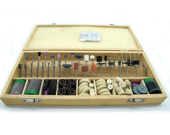 228 Pcs Dremel Rotary Tool, Shank Sanding Polish, Accessory Bit Set, with Wooden Box, Jewelry Precision Engraving Tools, Jewelry Making Kits