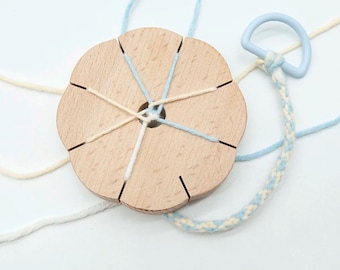 Armband breien Kumihimo schijf, hout, rond vierkant gevlochten touw knoop weven, DIY ambachtelijke sieraden maken ontwerpbord, knutselbenodigdheden