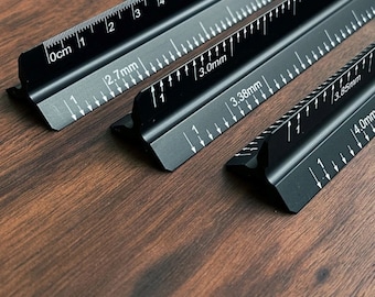 Righello in pelle, lega di alluminio, spaziatura artigianale, strumento di misurazione multifunzionale, scala di taglio per lavorazione della pelle, accessori pratici per l'artigianato