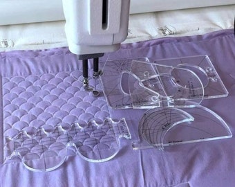 Modèles de couture, Plusieurs tailles, Règle acrylique, Broderie courtepointe multifonction, Pied à repriser, Kits pour débutants, Outil de création de patchwork