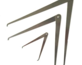 Outil de mesure de poterie, Acier inoxydable, Différentes tailles, Pied à coulisse droit, Jauge de sculpture en céramique, Sculpture sur argile, Boîte à outils d'échelle métrique artisanale