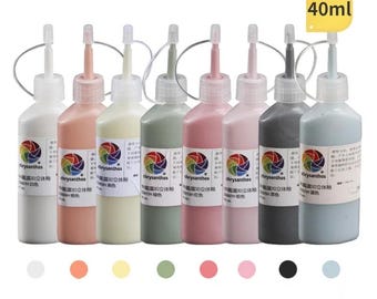 Pottery Glaze, 40ml, Glaze Pigment, Multiple Colors Options, 1186-126 Degrees Medium Temperature, Concentrated, DIY Ceramic Coloring Paints