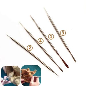 Soft Pottery Sculpting Tools, 1/4Pcs, Stainless Steel, Double-Headed, Model Doll Sculpting Details, Clay Making, Crafts Modelling Essentials
