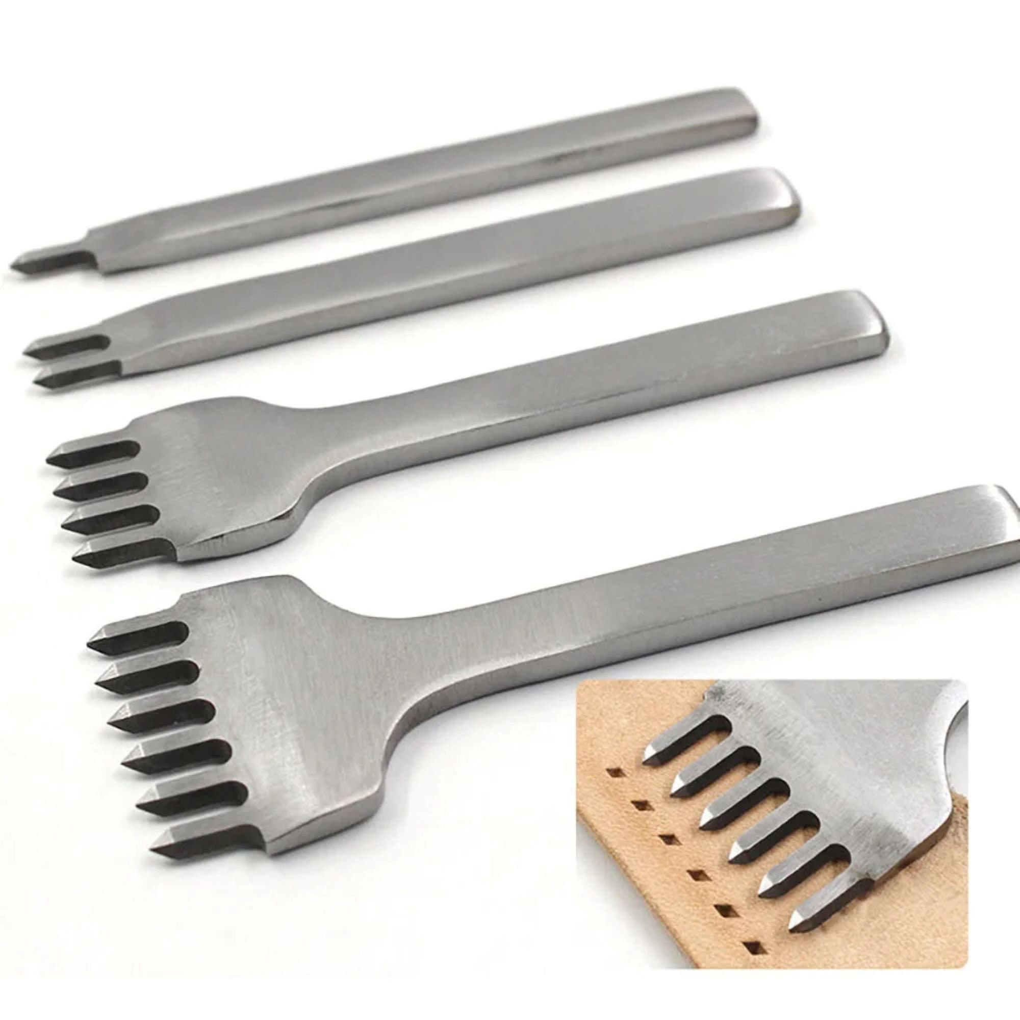 Leather Stitching Punch,Diamond Stitching Chisel Set - View #7