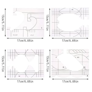 quilting ruler set, quilting template, sewing templates, quilt pattern ruler, quilter's ruler kit, patchwork measuring, craft ruler set, acrylic quilting, dressmaking ruler, fabric cutting tools, sewing ruler stencil, sewing accessories, sewing stencil
