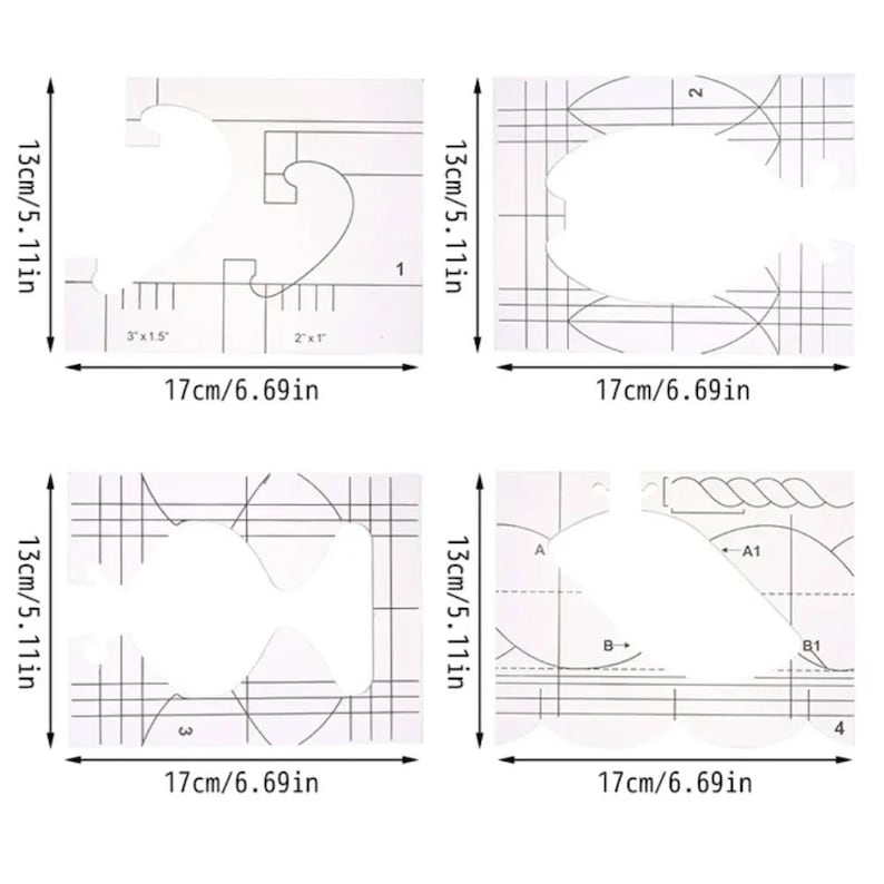 quilting ruler set, quilting template, sewing templates, quilt pattern ruler, quilter's ruler kit, patchwork measuring, craft ruler set, acrylic quilting, dressmaking ruler, fabric cutting tools, sewing ruler stencil, sewing accessories, sewing stencil