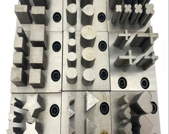 Jewelry Sheet Metal Disc Cutter Set, Metal Mold Cutting Punching, Cross, Water drop, Star, Oval, Triangle, Rectangle, Heart Shape Punch Set