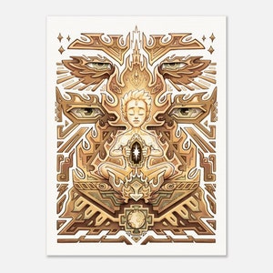 Inner Light - Sacred Fire — Museum quality Art Print - Psychedelic Spiritual Art print Plantmedicine Shamanic
