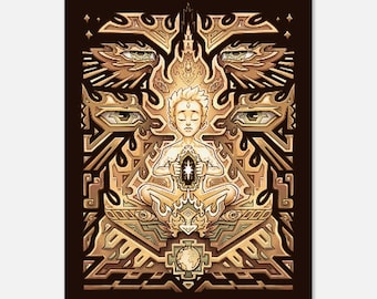 Inner Light - Sacred Fire (dark) — Museum-Quality Matte Print