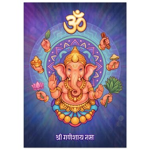 Om Ganesha Medicine Guardian - Poster in carta semilucida
