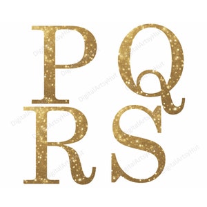 Golden Glitter Alphabets Numbers PNG. Gold Clipart Letters. Sublimation ...