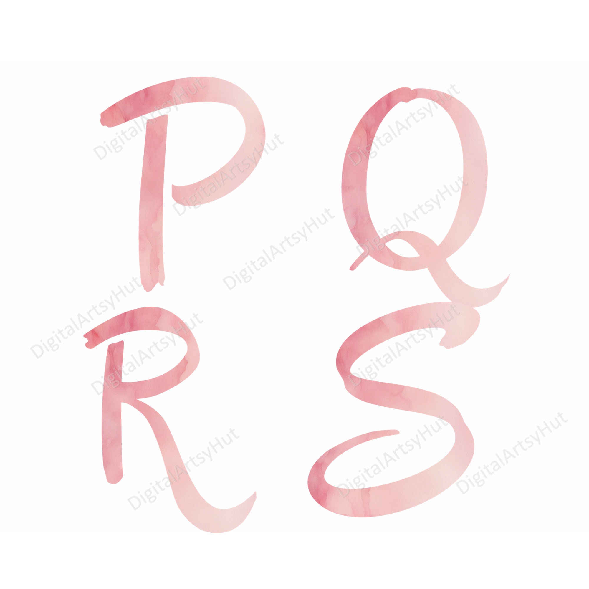Watercolor Alphabets Clipart Letters. Sublimation Letters Wedding ...