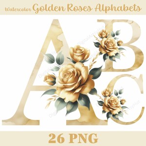 Aquarelalfabet PNG-bundel bloemenletters decoratieve letters. Bloemen Alfabetletters. Alfabet clipart-png. Bruiloftsmonogram png.