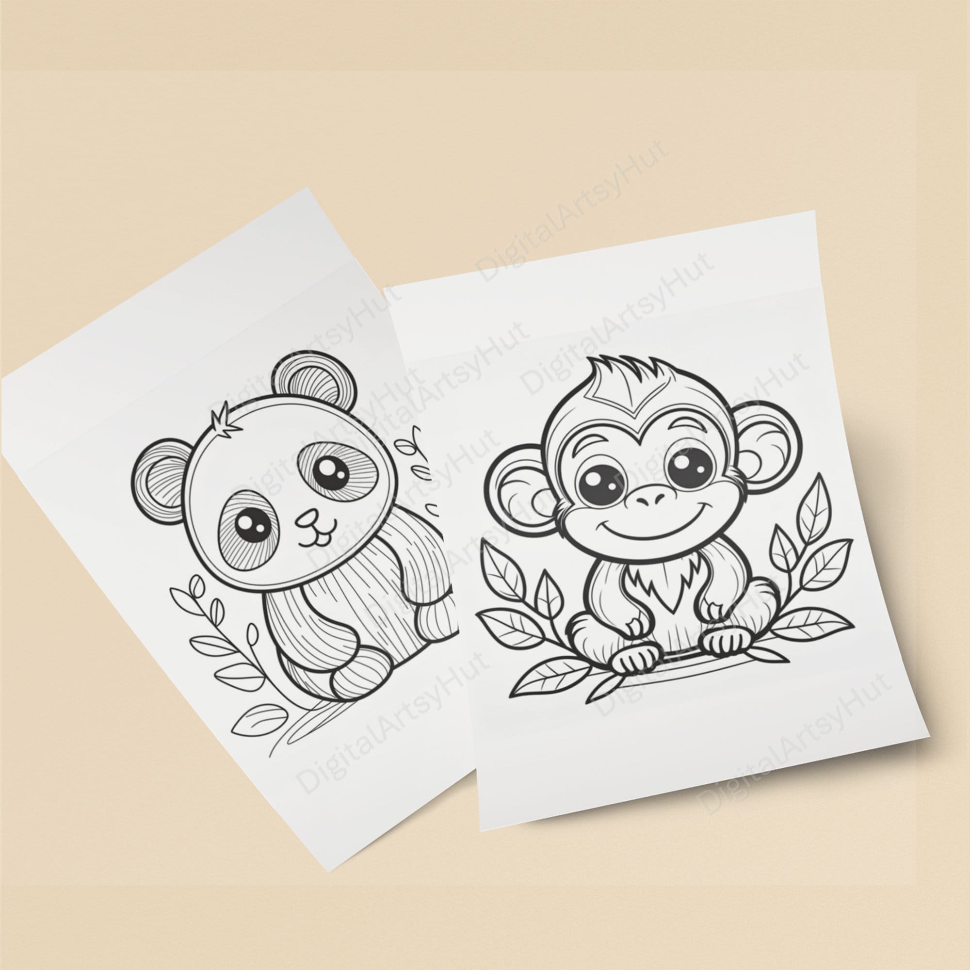 Cute Animals Coloring Pages: Printable Coloring Sheets for Kids - Cute ...