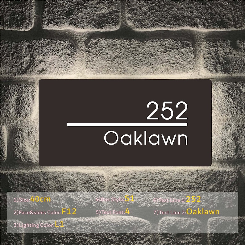 LED House Number Sign,metal Address Lightbox,modern Home Decoration,address Number Plate, Home