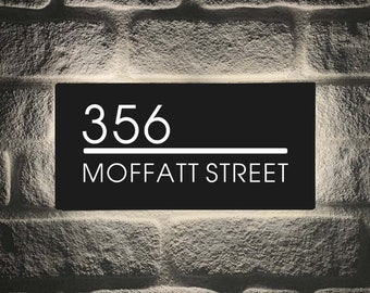 House Number Sign,Modern Address Lightbox,Address Number Plate,Outdoor Address Plate,Wall Decor,Home Decoration, LED House Number, Door Sign
