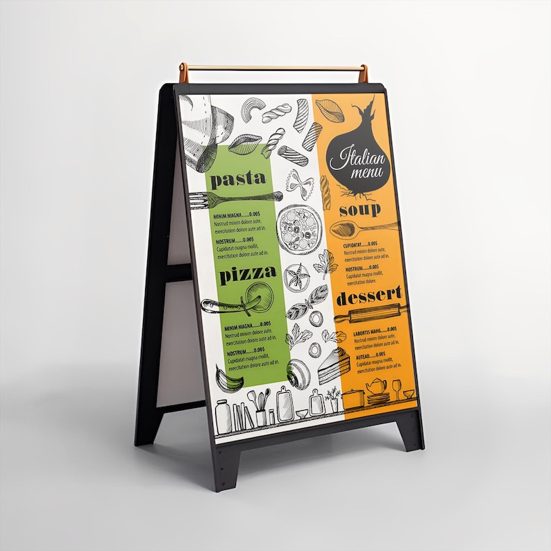 Portable Display Stand Collapsible Advertising Board Doublesided ...
