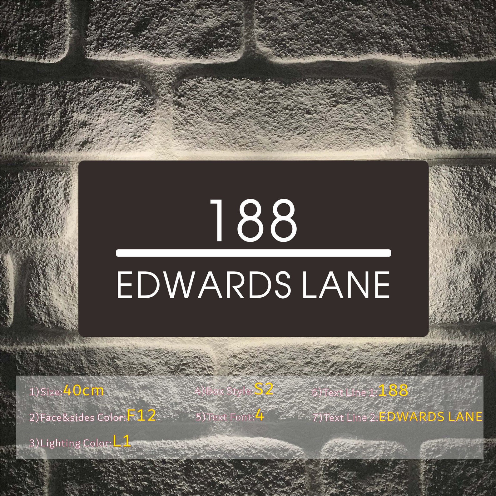 LED House Number Sign,metal Address Lightbox,modern Home Decoration,address Number Plate, Home