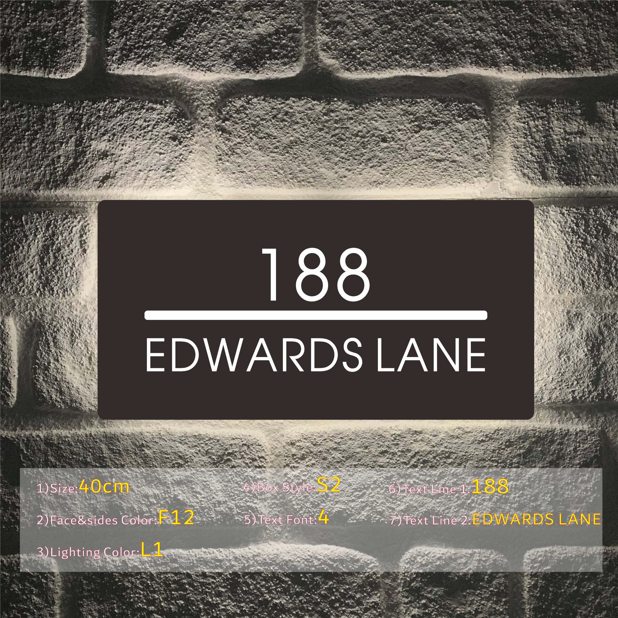 LED House Number Sign,metal Address Lightbox,modern Home Decoration