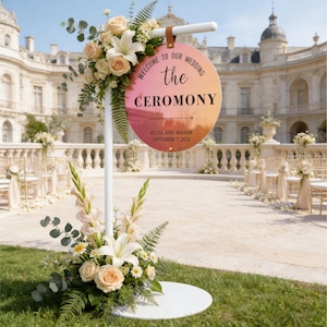 Rustic Metal Wedding Directional Board, Customizable Guide for Farm Weddings & Event Navigation