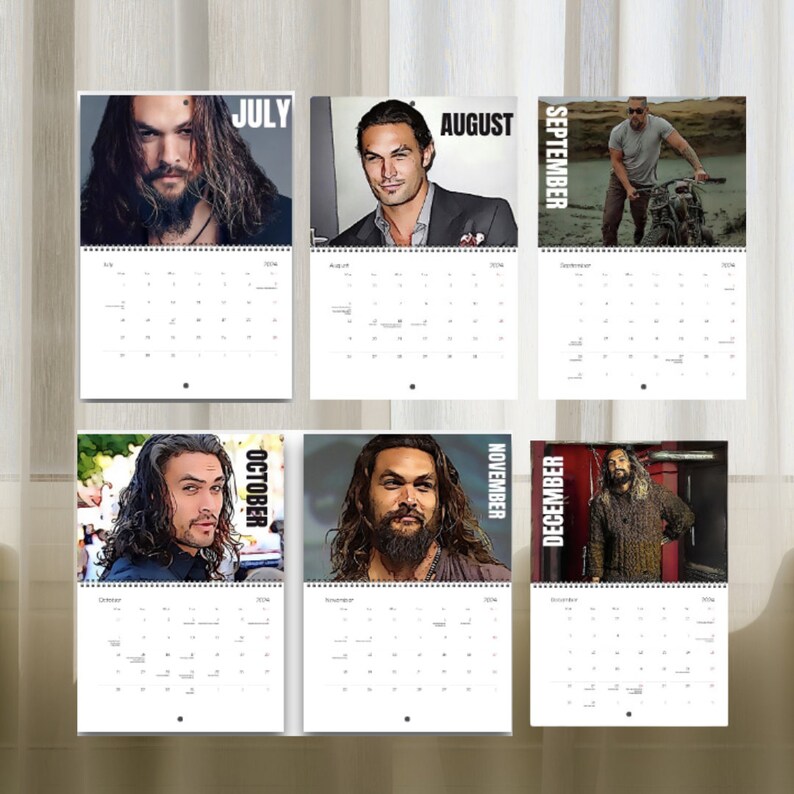 Jason Momoa 2024 Calendar an Artistic Design Etsy UK