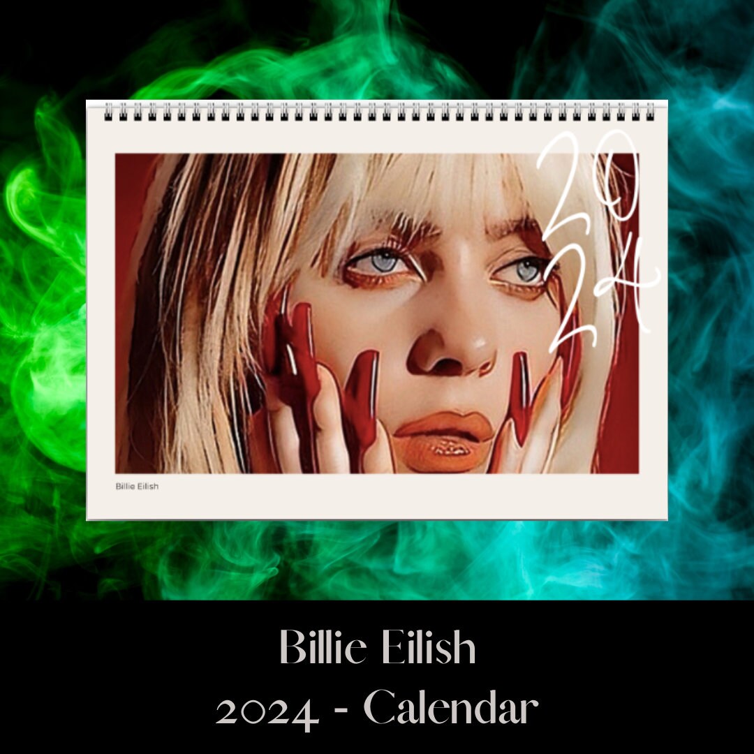 Billie Eilish Calendar 2025, Gift Idea, Bad Guy Vibes, Wall Decor, Wall