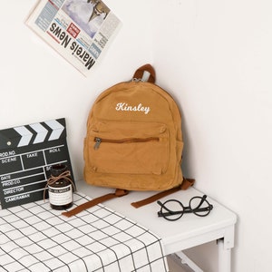 Kids Canvas Backpack, School Backpack for kids, Toddler Backpack, Custom Book Bag, Personalized Overnight Bag for Child, Diaper Bag