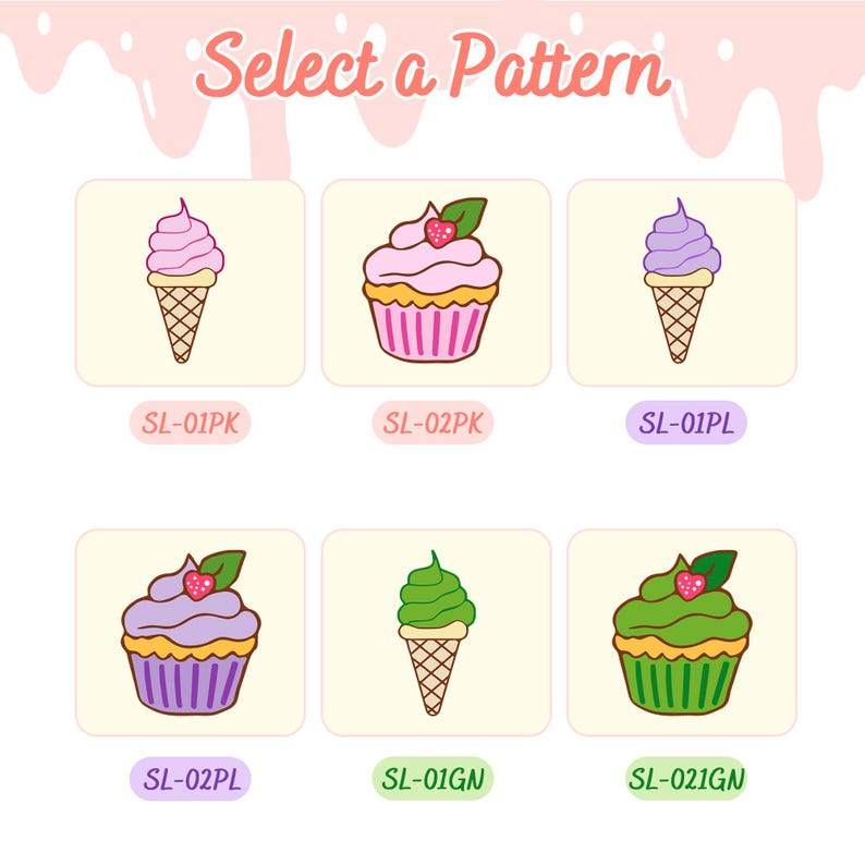 Custom Embroidered Lunch Bag: Insulated Drawstring Bag, Ice Cream & Cupcake Design image 7