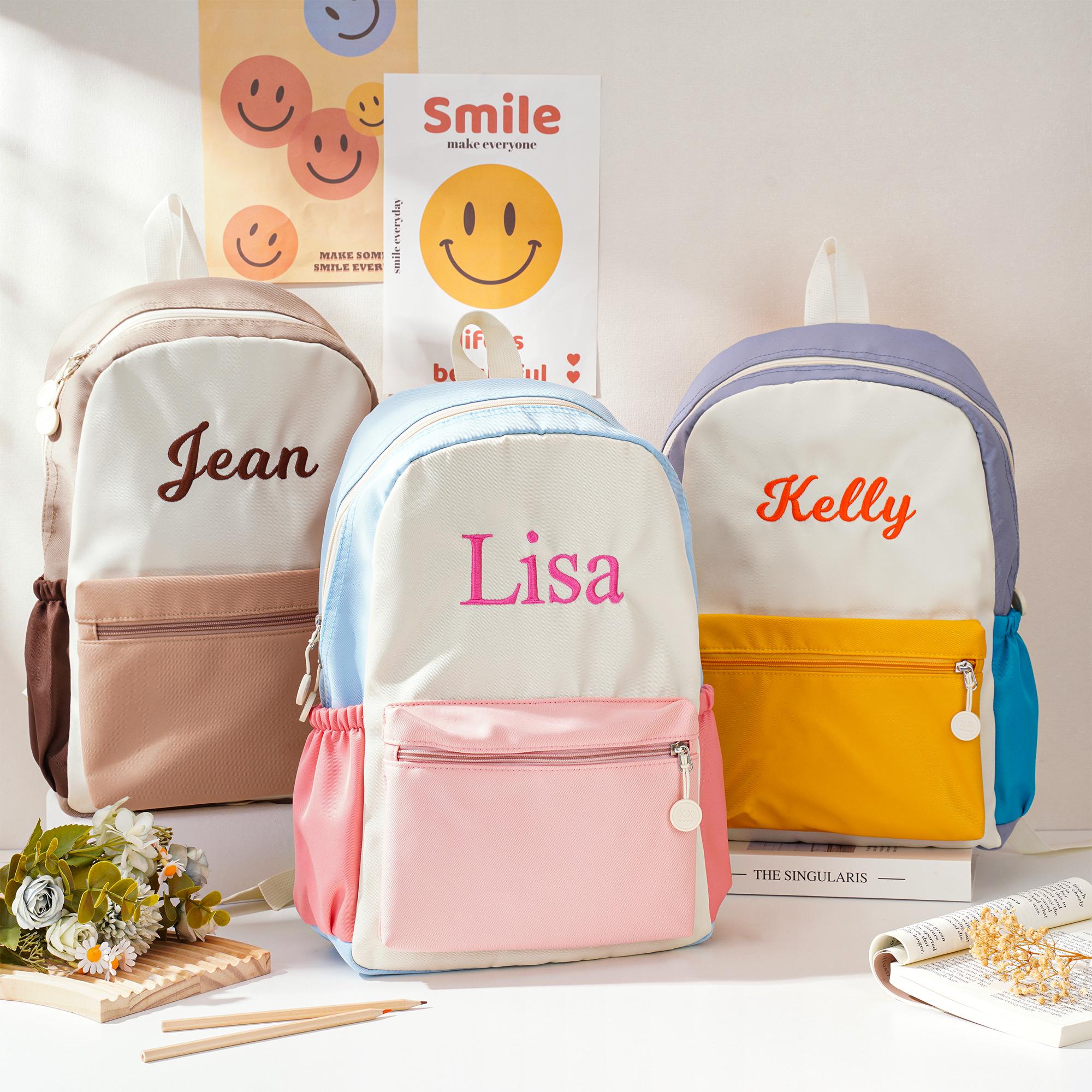 City Chic Two-Tone Backpack Bookbag Colorblock, Pink Colorblock Backpack - Etsy main image 3