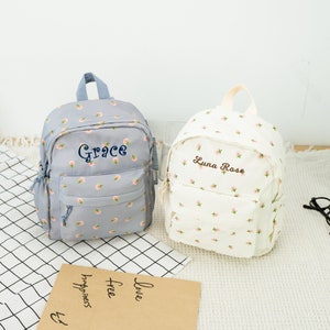Toddler Backpack, Backpack for kids, Toddler School Bag, Custom Embroidery Bag, Personalized Child Overnight Bag, Diaper Bag, Child Gift