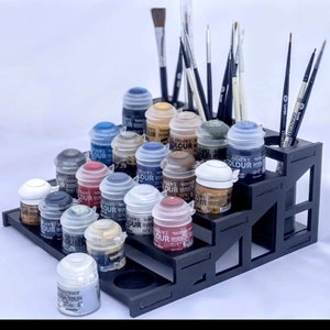 Artist Wooden Paint Brush Stand Holder Holds 45 Assorted Brushes Pre School  7030