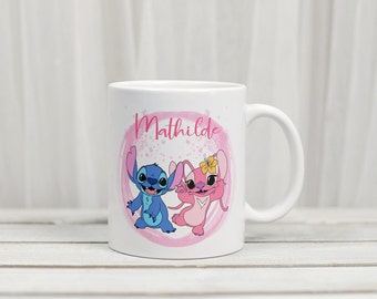 Mug stitch personnalisé , tasse enfant, danse stitch et angel,  mug personnalisable à offrir