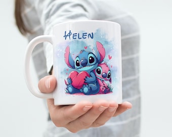 Mug stitch personnalisé , tasse enfant, mug personnalisable à offrir