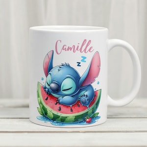 Taza de puntada personalizada, taza infantil, puntada durmiendo, taza personalizable para regalar, taza personalizada con nombre