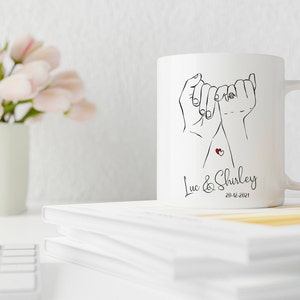 Mug personnalisé couple, noces , mariage, anniversaire mug personnalisable N° 2