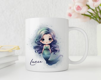 Mug petite sirène, mermaid mug, mug personnalisable - 3 modèles au choix