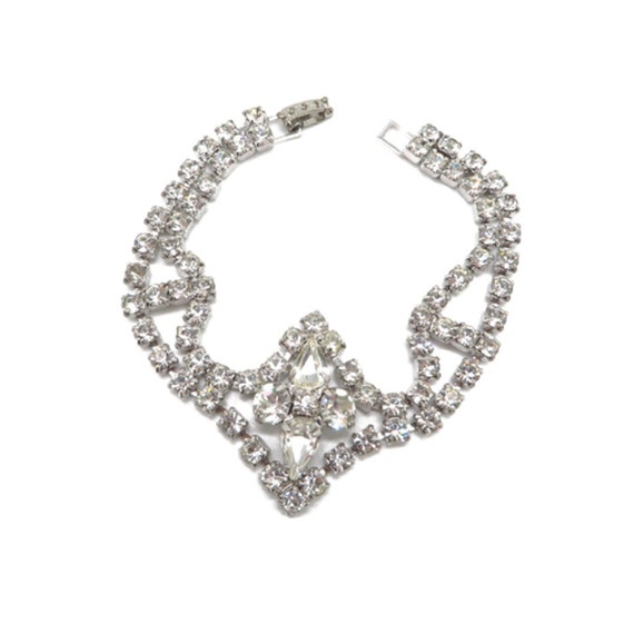 Clear Rhinestone Parure, Kramer Necklace and Unsi… - image 3