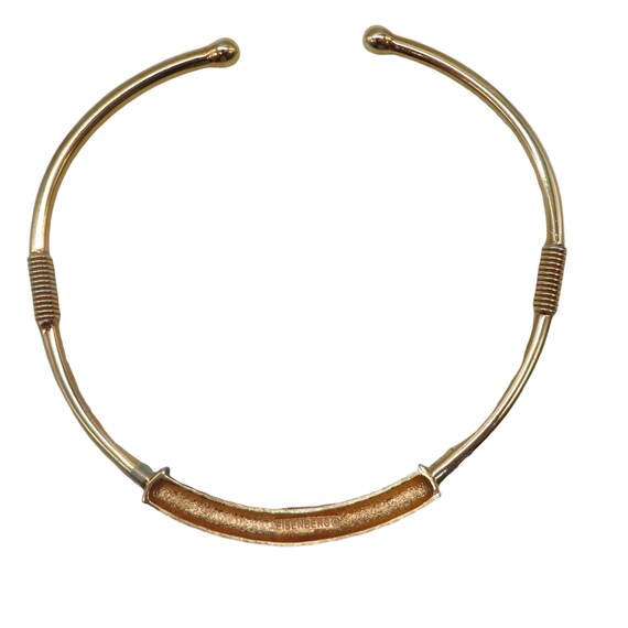 Eisenberg Collar Necklace, Gold Tone and Enamel G… - image 5