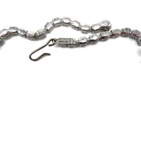 Joseph Warner Crystal Necklace, Multi-Row Clear R… - image 7