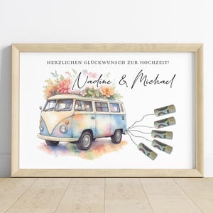 Money gift with a car for the wedding | Bride and groom gift | Wedding car gift | digital | PDF | personalized gift | Money gift