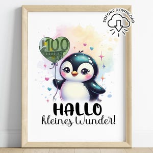 Cadeau de naissance | Carte de naissance | Cadeau de dernière minute à imprimer | Téléchargement PDF | Carte de félicitations | Cadeau bébé DIY