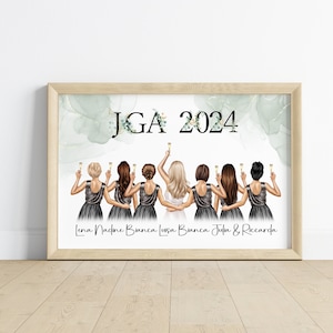 Personalized JGA gift | Reminder bachelorette farewell | Gift wedding bride | Birthday gift girlfriend| Image PDF