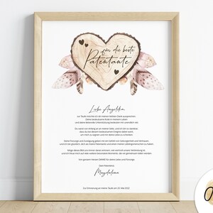 carta de padrino personalizada para madrina | el padrino regalo de bautizo | regalo de bautizo | Madrina | Padrino Regalo para padrinos | Gracias